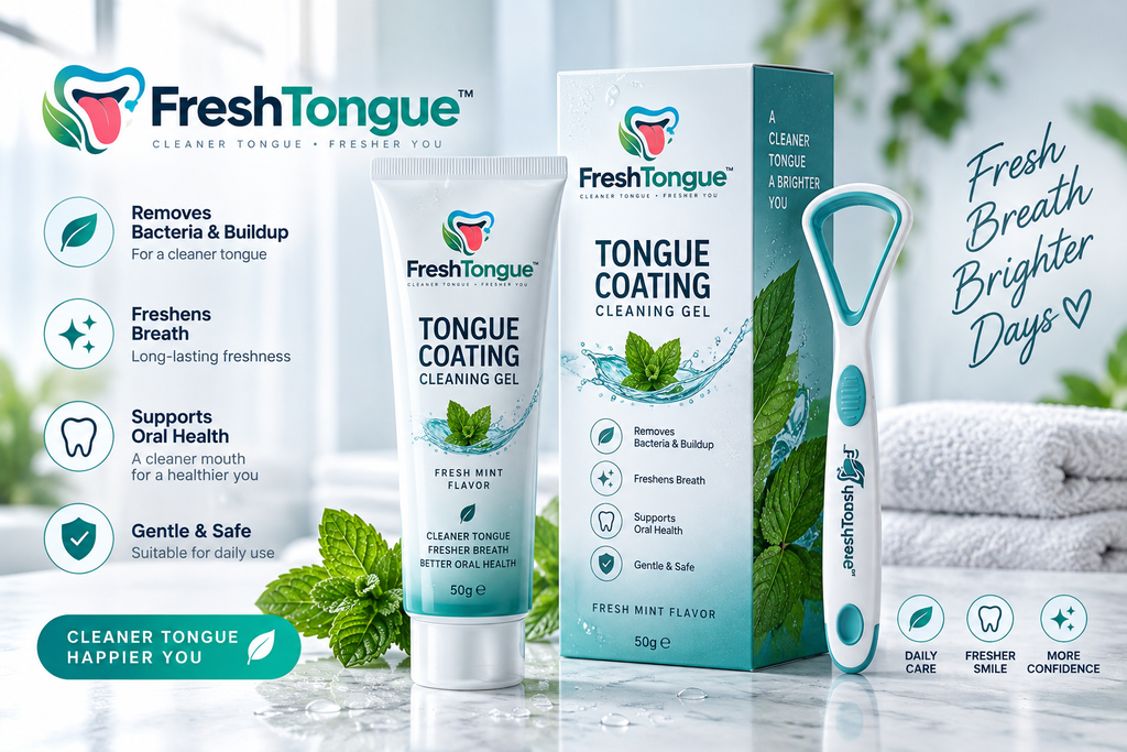 FreshTongue™ Tongue Cleaning Gel + Precision Brush